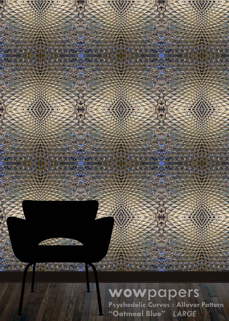 Oatmeal Blue Modern Wallpaper