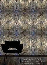 Oatmeal Blue Modern Wallpaper