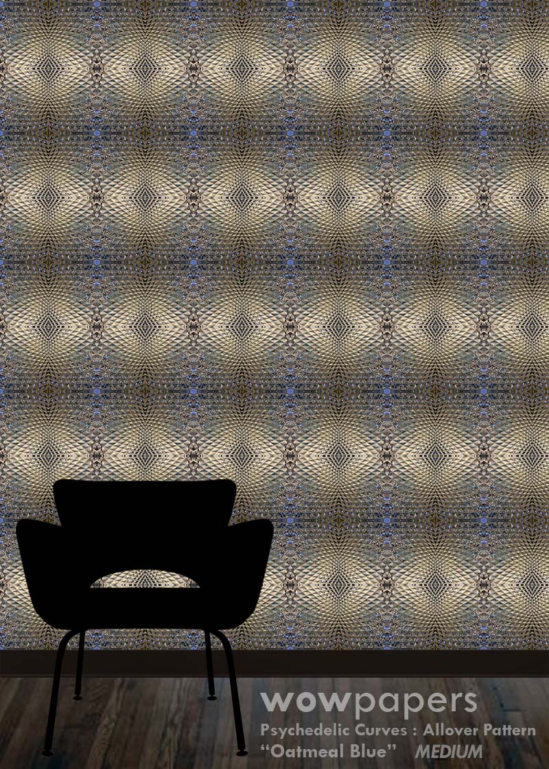 Oatmeal Blue Modern Wallpaper