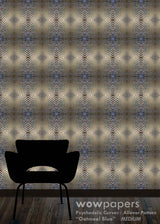 Oatmeal Blue Modern Wallpaper