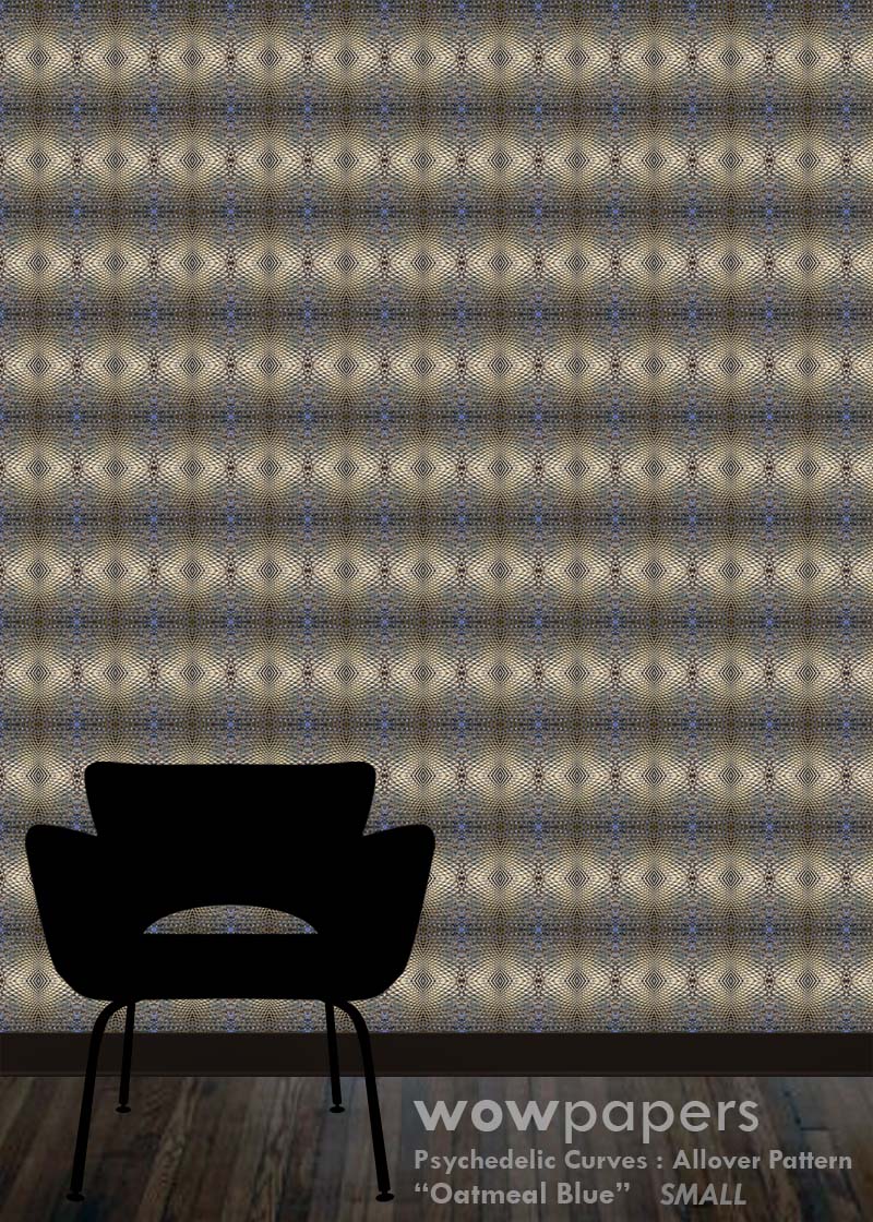 Oatmeal Blue Modern Wallpaper