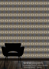 Oatmeal Blue Modern Wallpaper