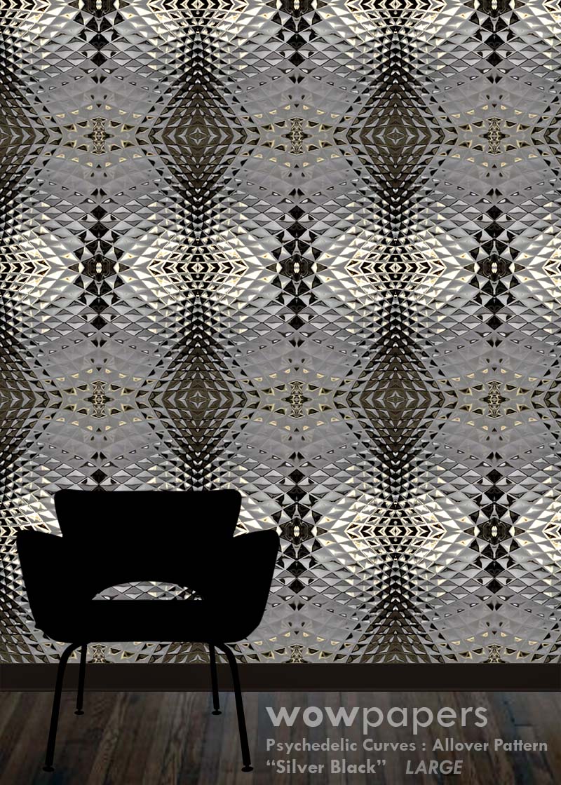 Silver Black Modern Wallpaper