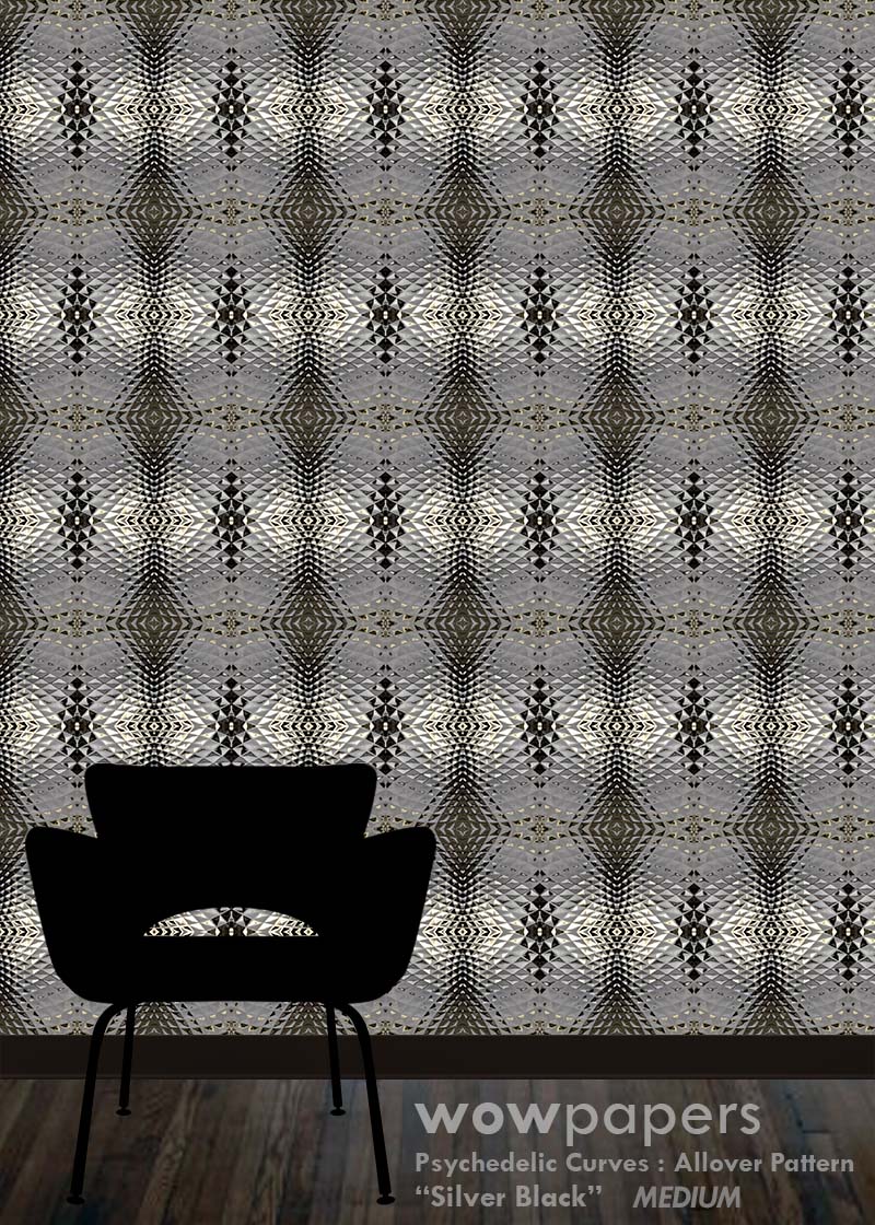Silver Black Modern Wallpaper