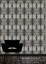 Silver Black Modern Wallpaper