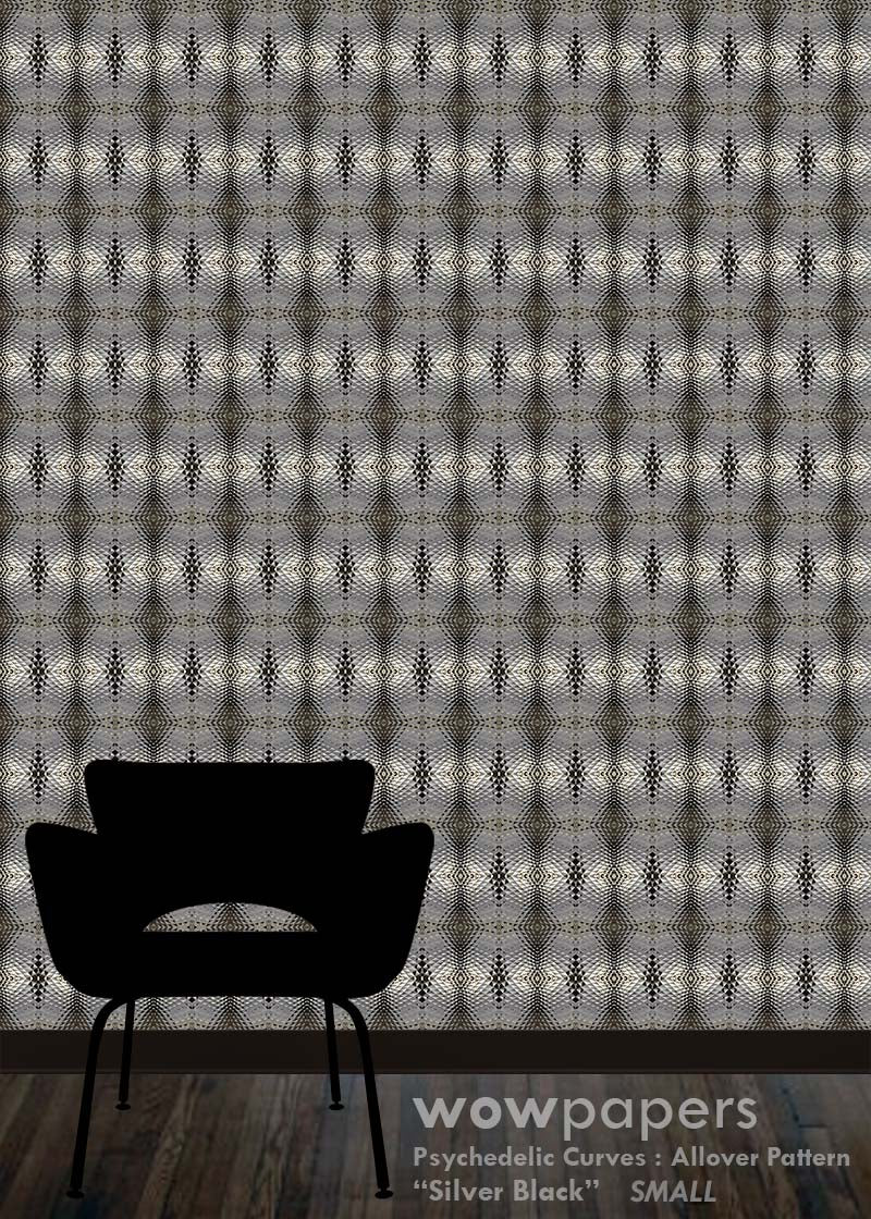 Silver Black Modern Wallpaper
