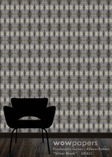 Silver Black Modern Wallpaper