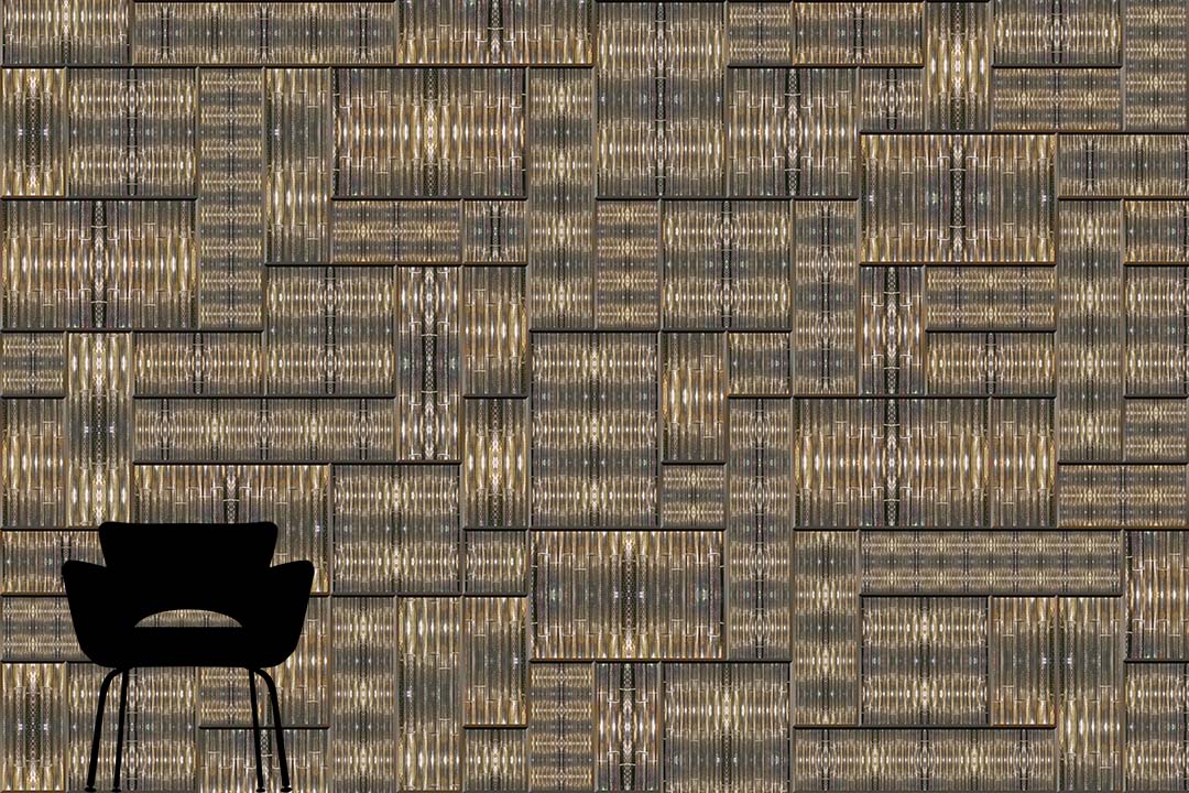 Light Rods | Bronze Gold Wallcovering Mural