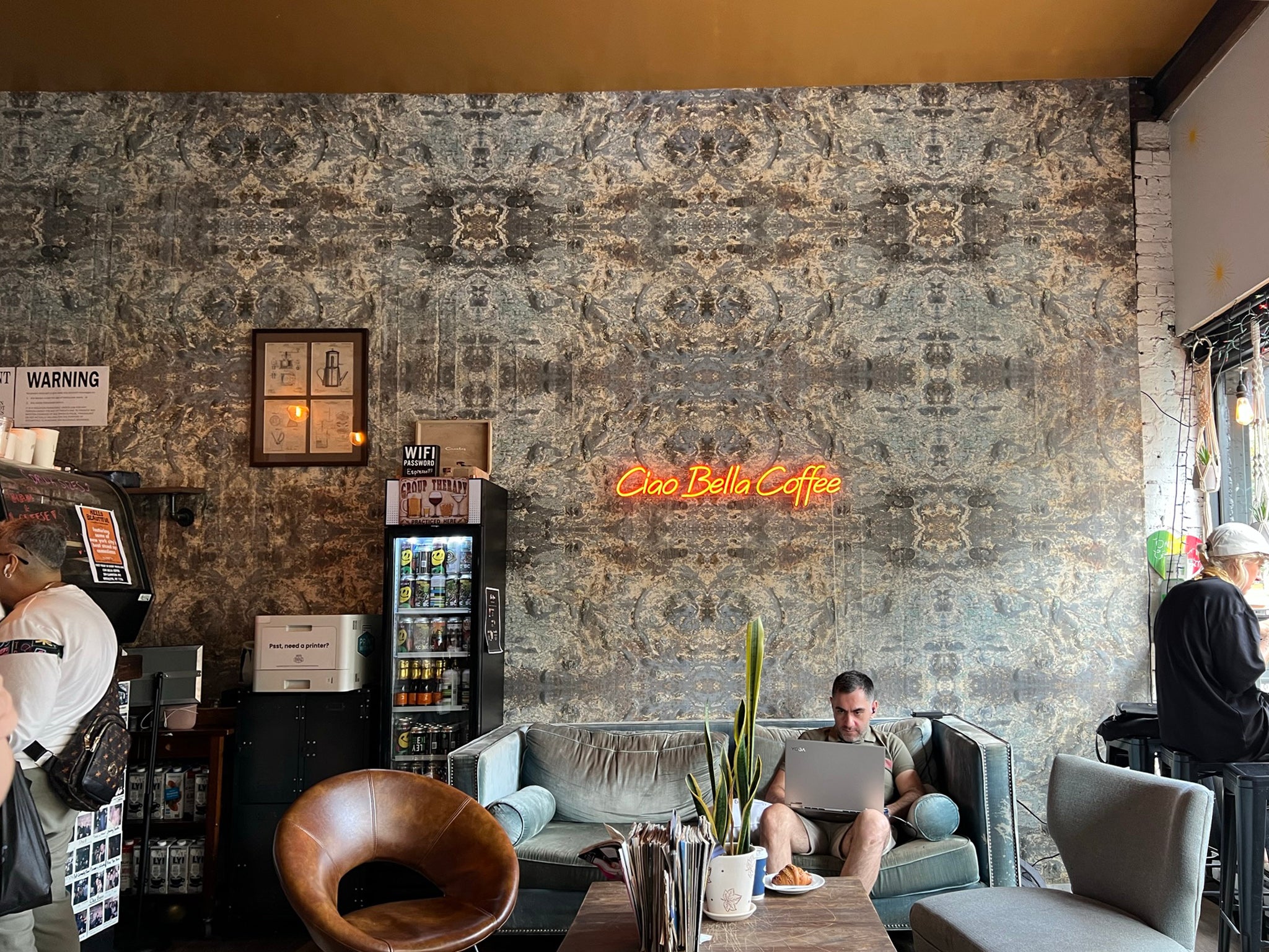 Gotham Grit | Lt. Blue Taupe Designer Wallcovering Mural