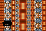 Orange Blue | Striped Maximalist Wallpaper Mural