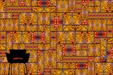 Light Globules | Yellow Red Wallcovering Mural
