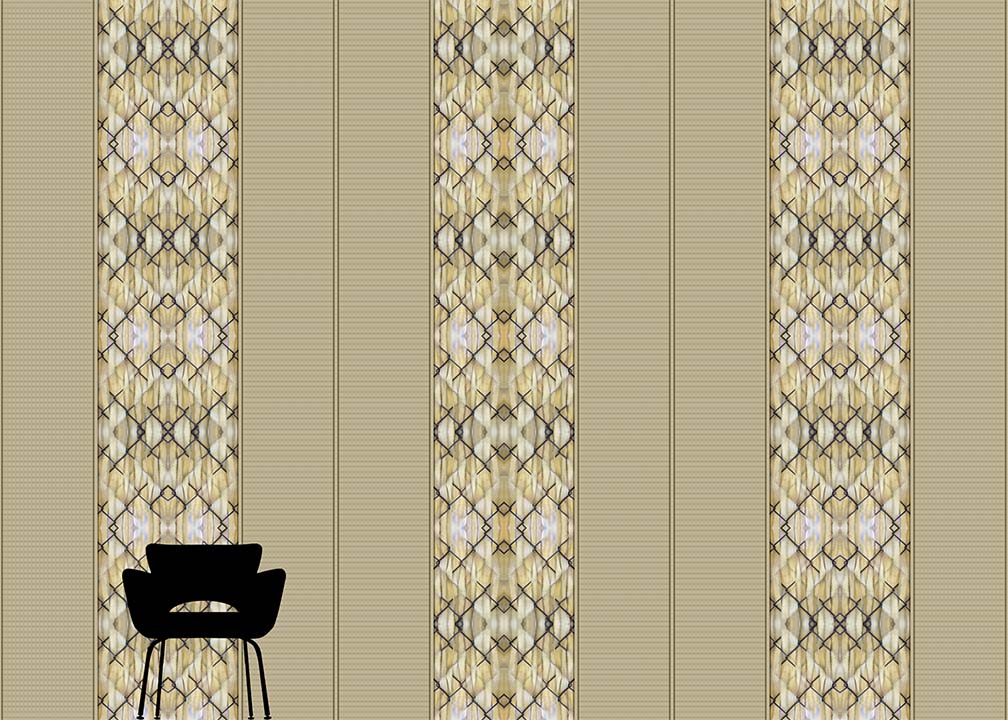 Gotham Grit | Butter Gray Striped Wallpaper Mural