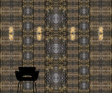 Bronze Gold | Striped Maximalist Wallpaper Mural