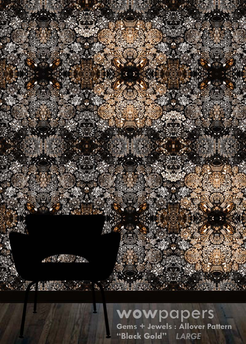 Black Gold Designer Wallpaper