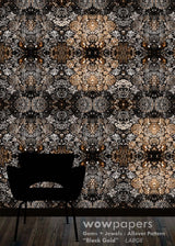 Black Gold Designer Wallpaper