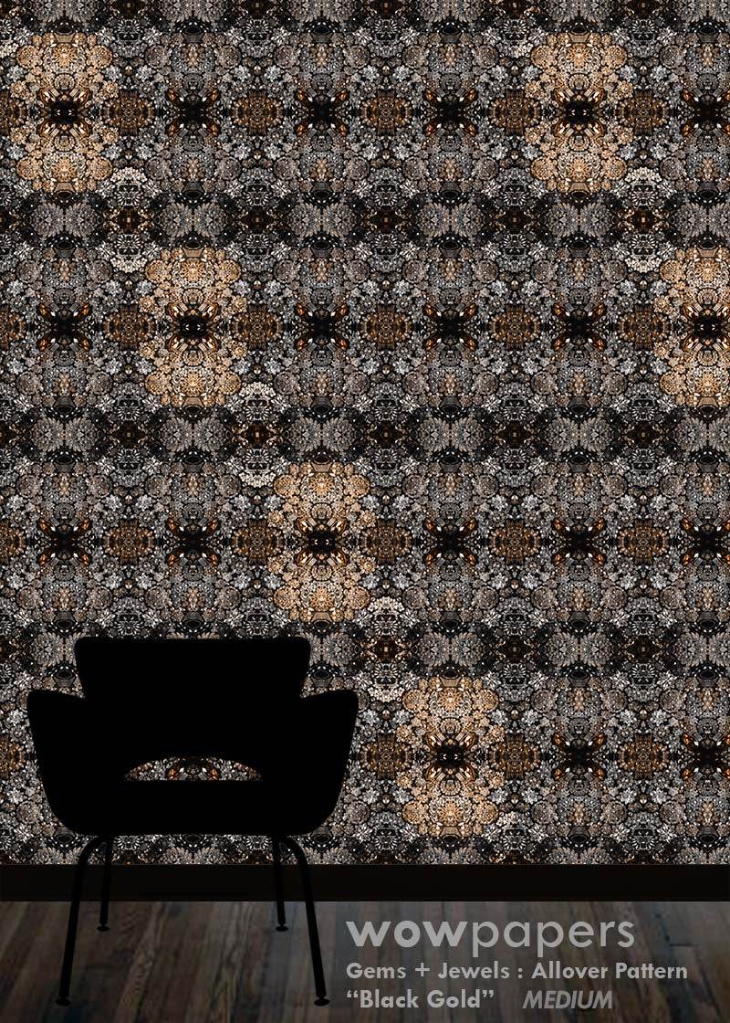 Black Gold Designer Wallpaper