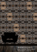 Black Gold Designer Wallpaper
