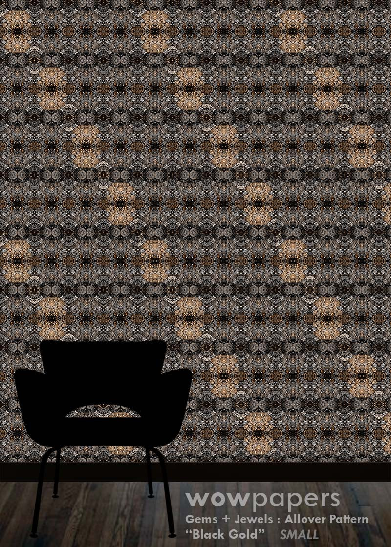 Black Gold Designer Wallpaper