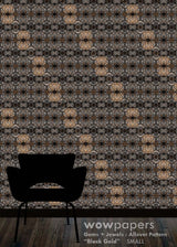 Black Gold Designer Wallpaper