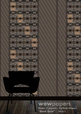 Black Gold Striped Wallpaper