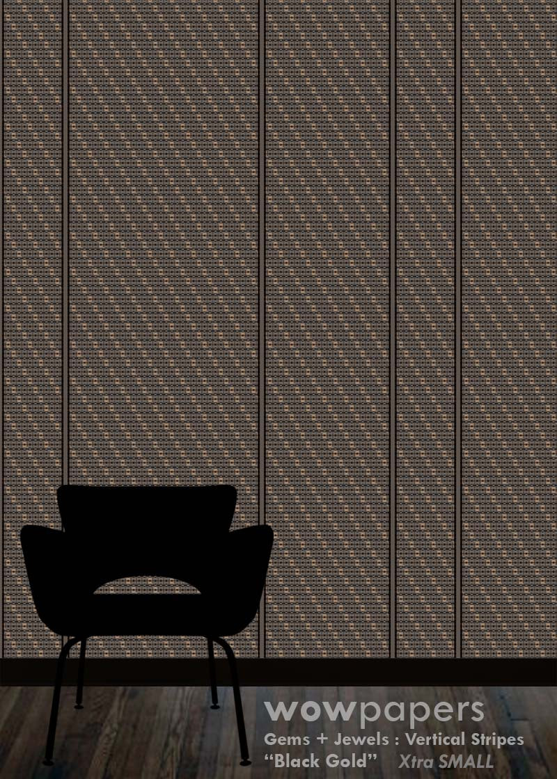 Black Gold Striped Wallpaper