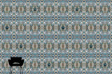 Gems + Jewels | Teal White Wallpaper Mural