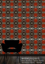 Red Brown White Modern Wallpaper