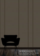 Bronze Gold Striped Wallpaper