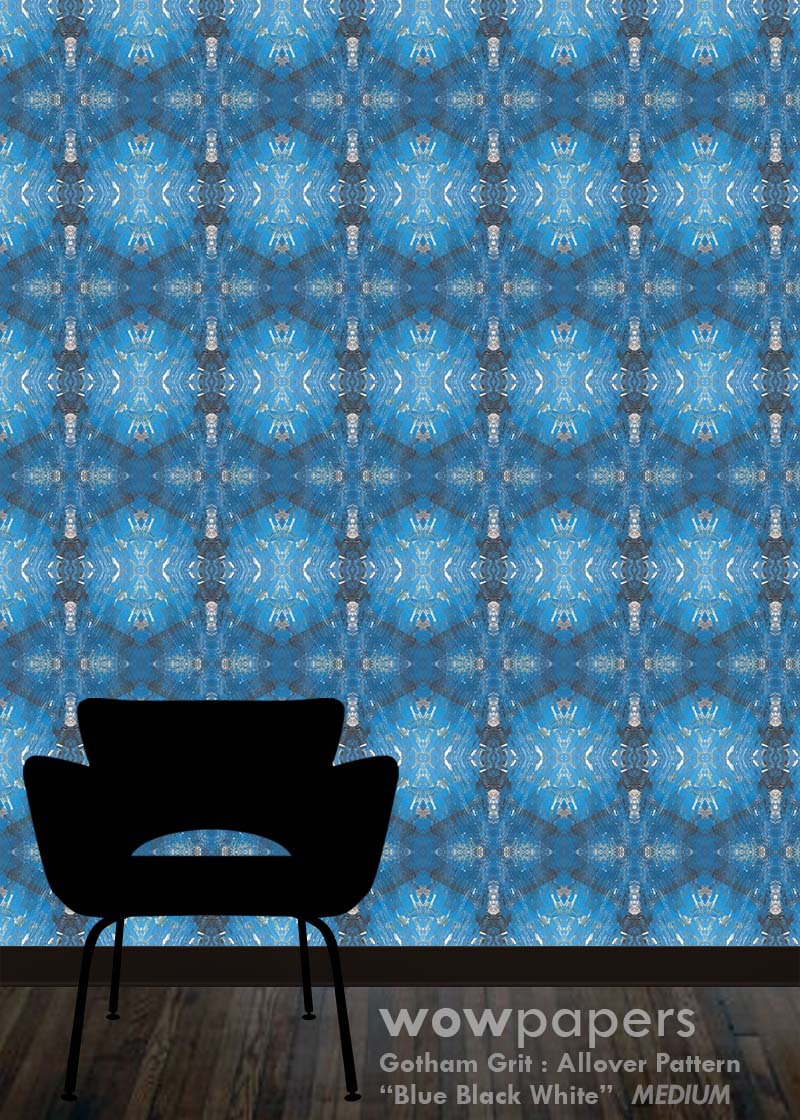 Blue Black White Modern Wallpaper