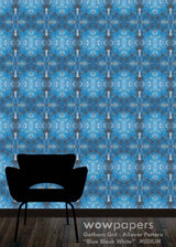 Blue Black White Modern Wallpaper