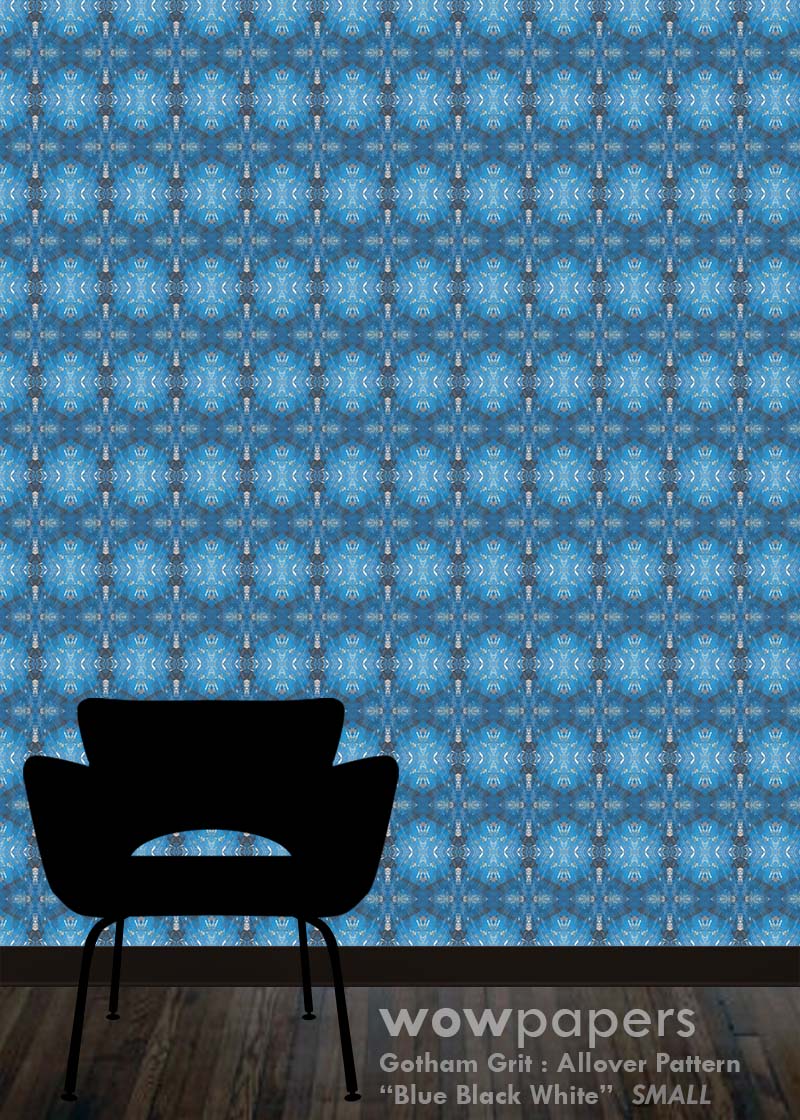 Blue Black White Modern Wallpaper