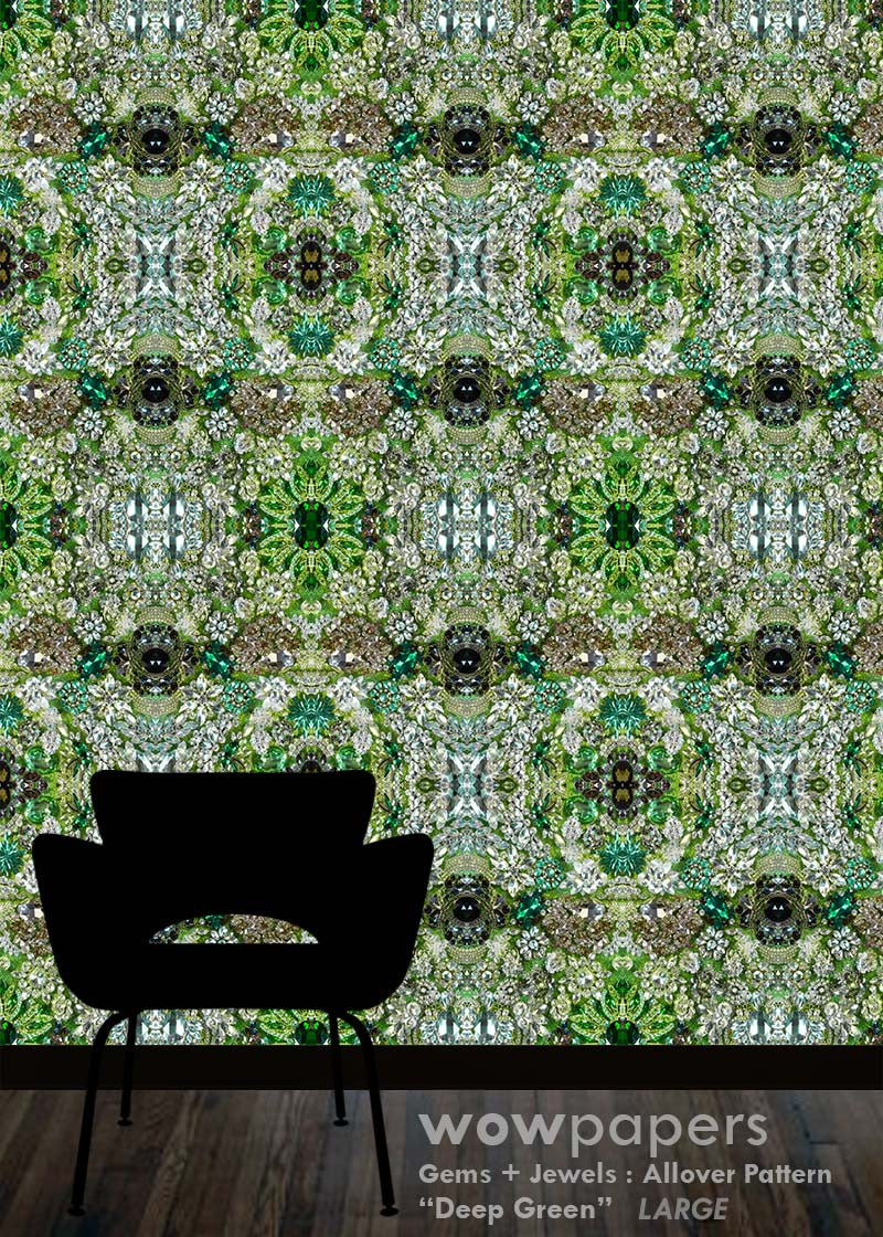 Deep Green Designer Wallpaper