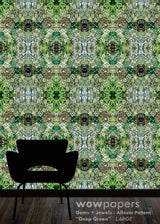 Deep Green Designer Wallpaper