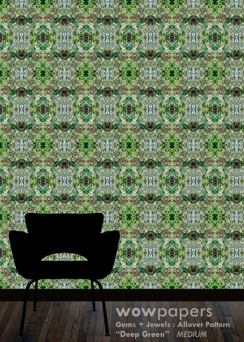Deep Green Designer Wallpaper