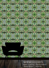 Deep Green Designer Wallpaper