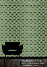 Deep Green Designer Wallpaper