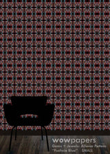 Fuchsia Blue Designer Wallpaper