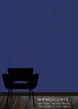 Deep Classic Blue Striped Wallpaper