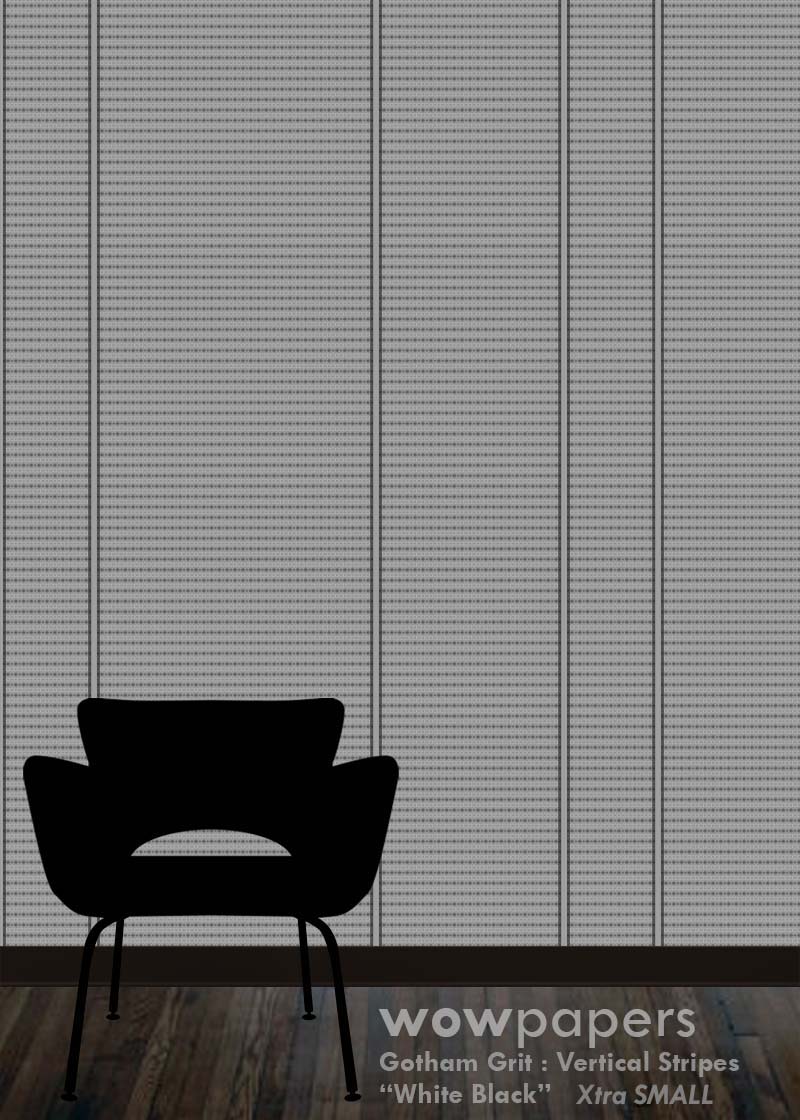 White Black Striped Wallpaper
