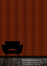 Amber Maze Modern Wallpaper