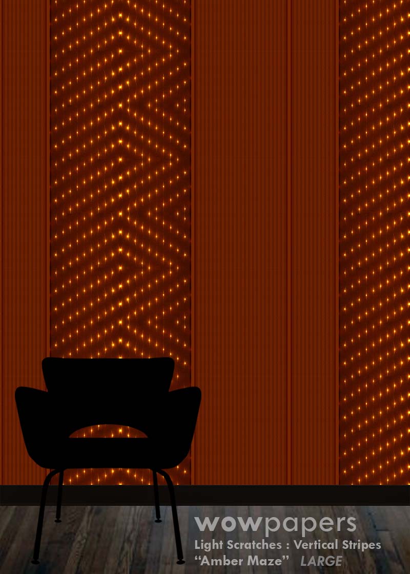 Amber Maze Striped Wallpaper