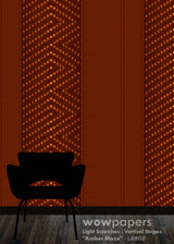 Amber Maze Striped Wallpaper