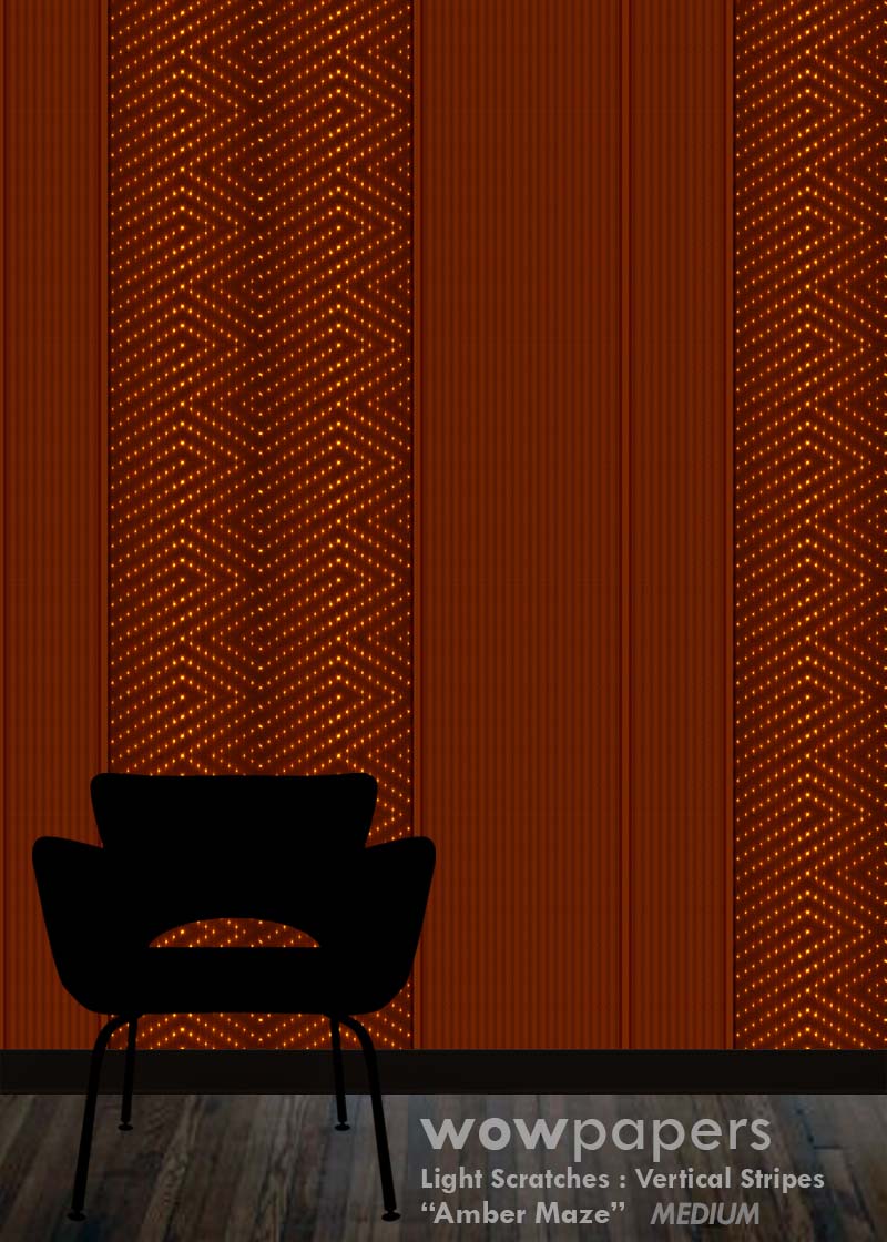 Amber Maze Striped Wallpaper