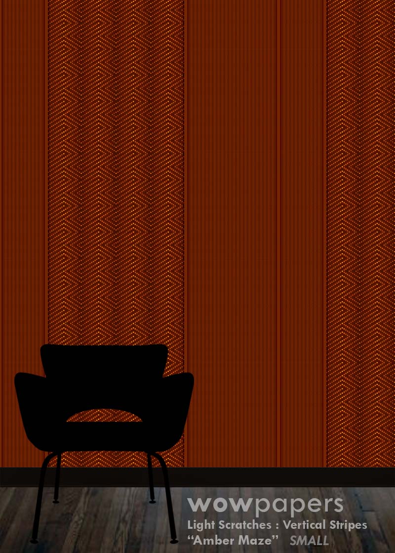 Amber Maze Striped Wallpaper