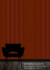 Amber Maze Striped Wallpaper