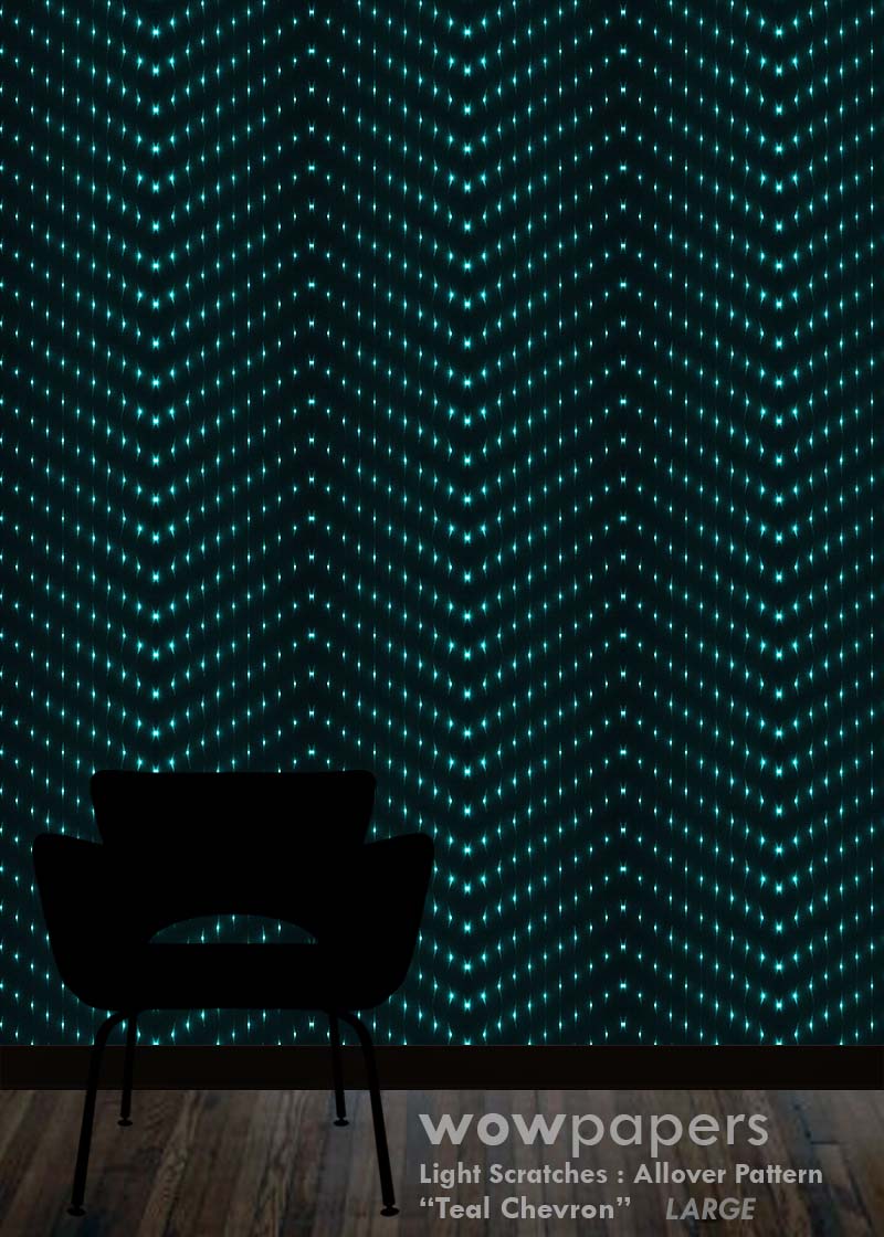 Teal Chevron Modern Wallpaper