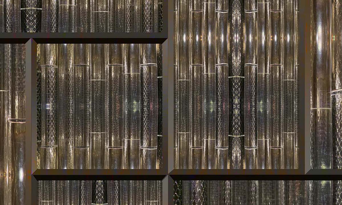 Light Rods | Bronze Gold Wallcovering Mural