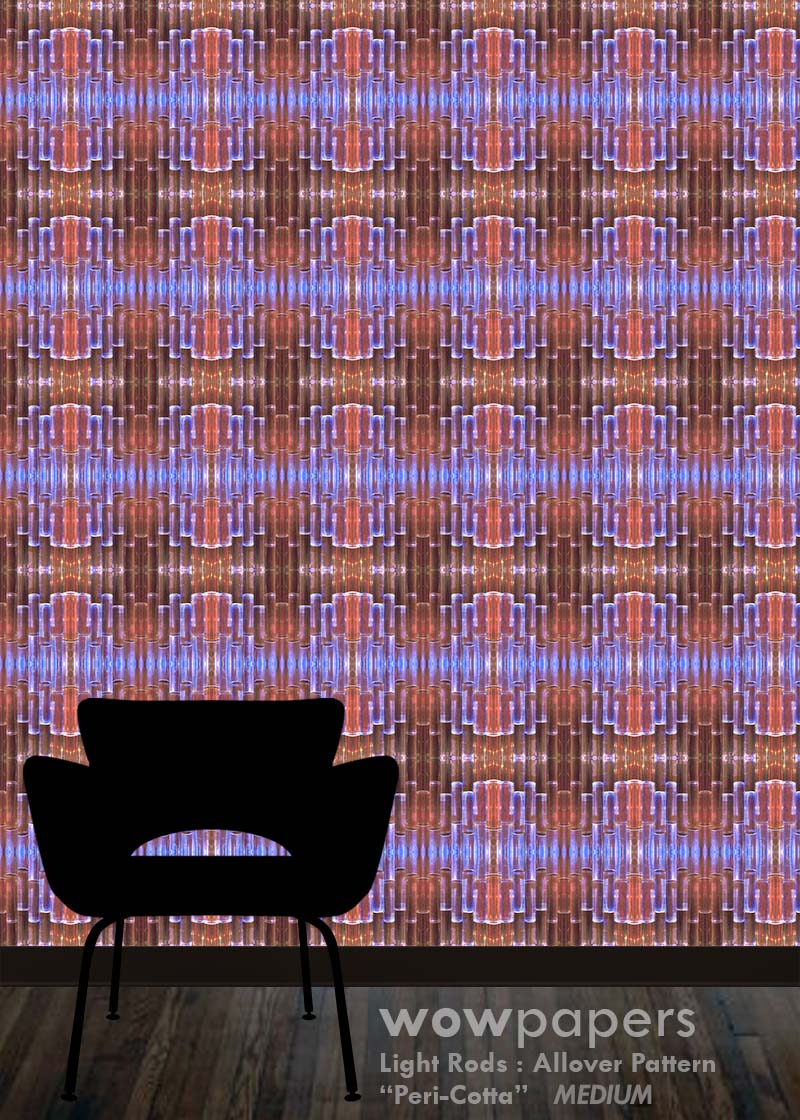 Periwinkle Terracotta Abstract Wallpaper