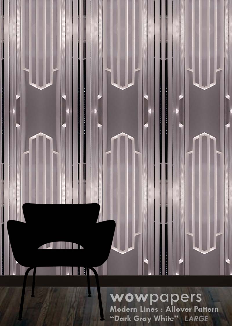 Dark Gray White Modern Wallpaper