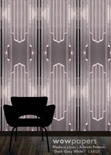 Dark Gray White Modern Wallpaper